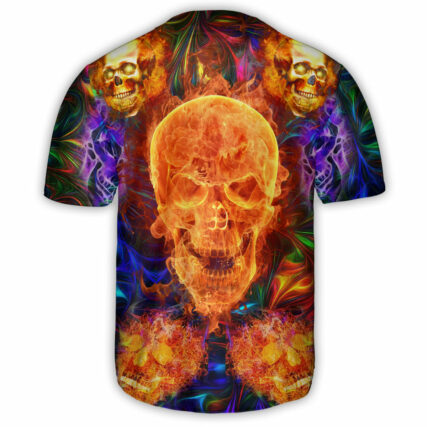 Skull Fire Love Life - Baseball Jersey - Owl Ohh - Owl Ohh