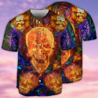 Skull Fire Love Life - Baseball Jersey - Owl Ohh - Owl Ohh