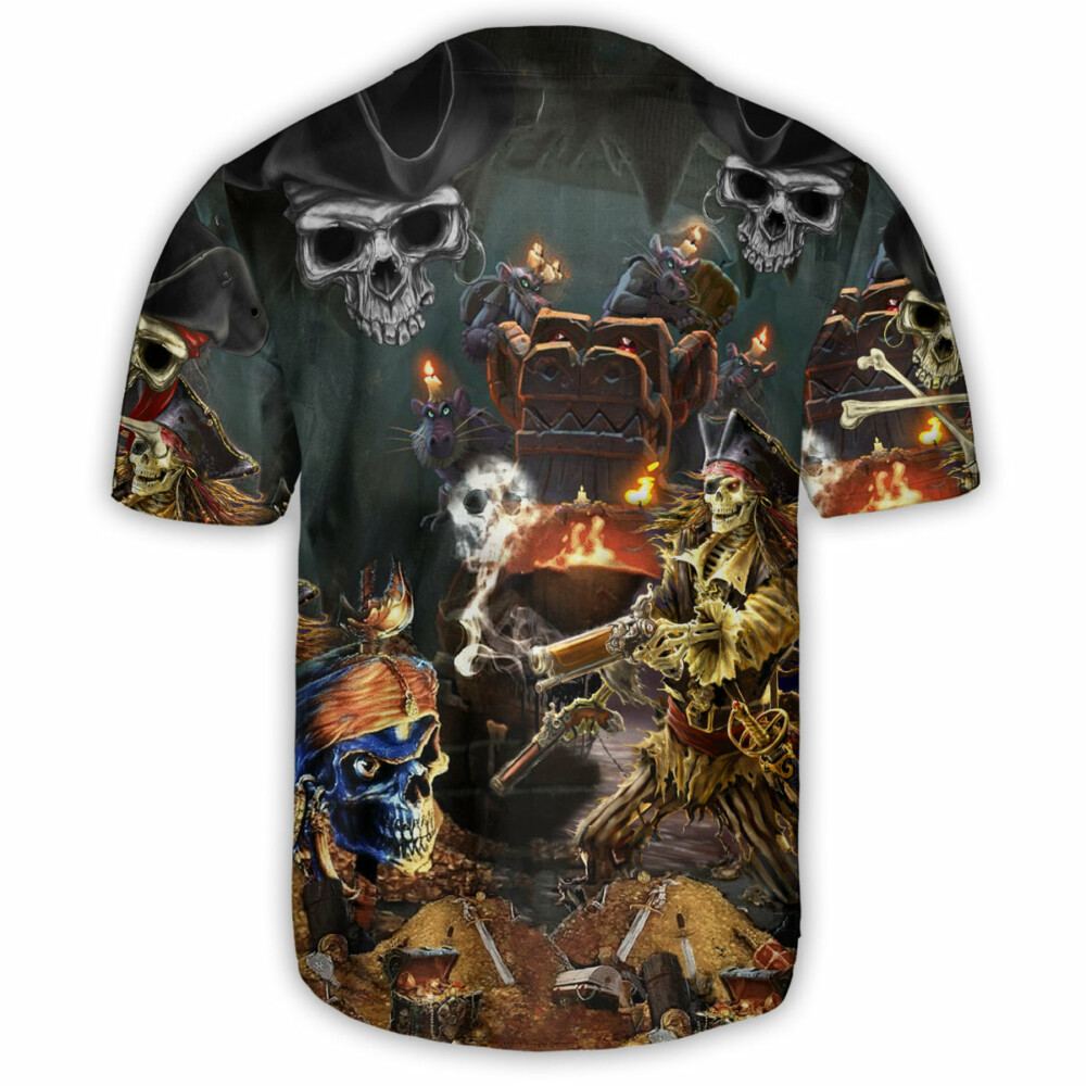 Skull Pirate Love Life - Baseball Jersey - Owl Ohh - Owl Ohh