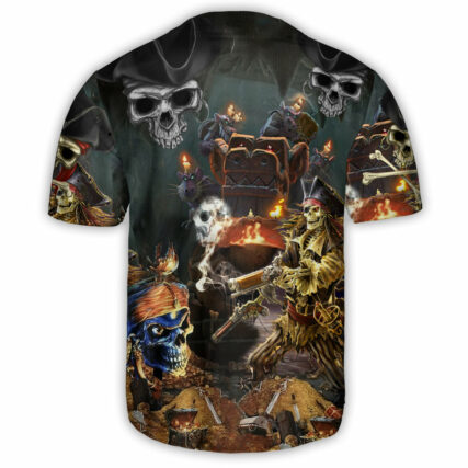 Skull Pirate Love Life - Baseball Jersey - Owl Ohh - Owl Ohh