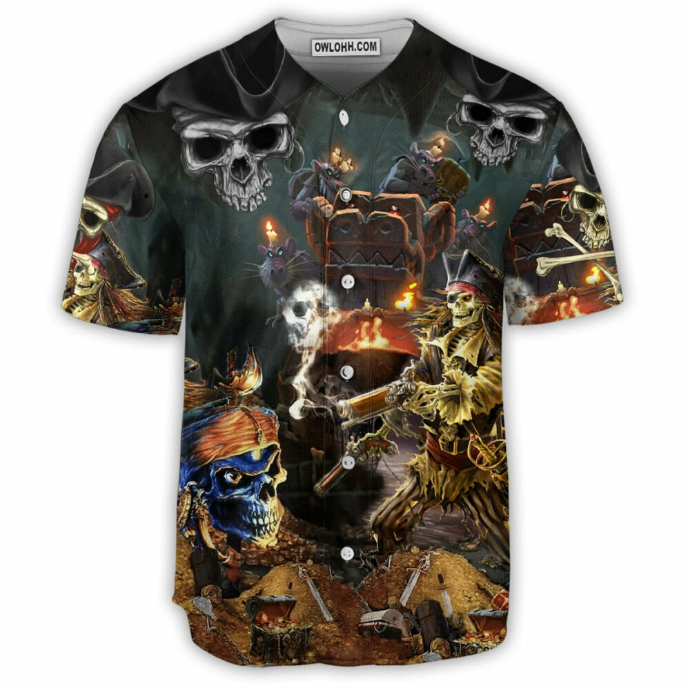 Skull Pirate Love Life - Baseball Jersey - Owl Ohh - Owl Ohh