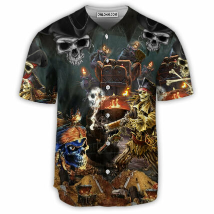 Skull Pirate Love Life - Baseball Jersey - Owl Ohh - Owl Ohh