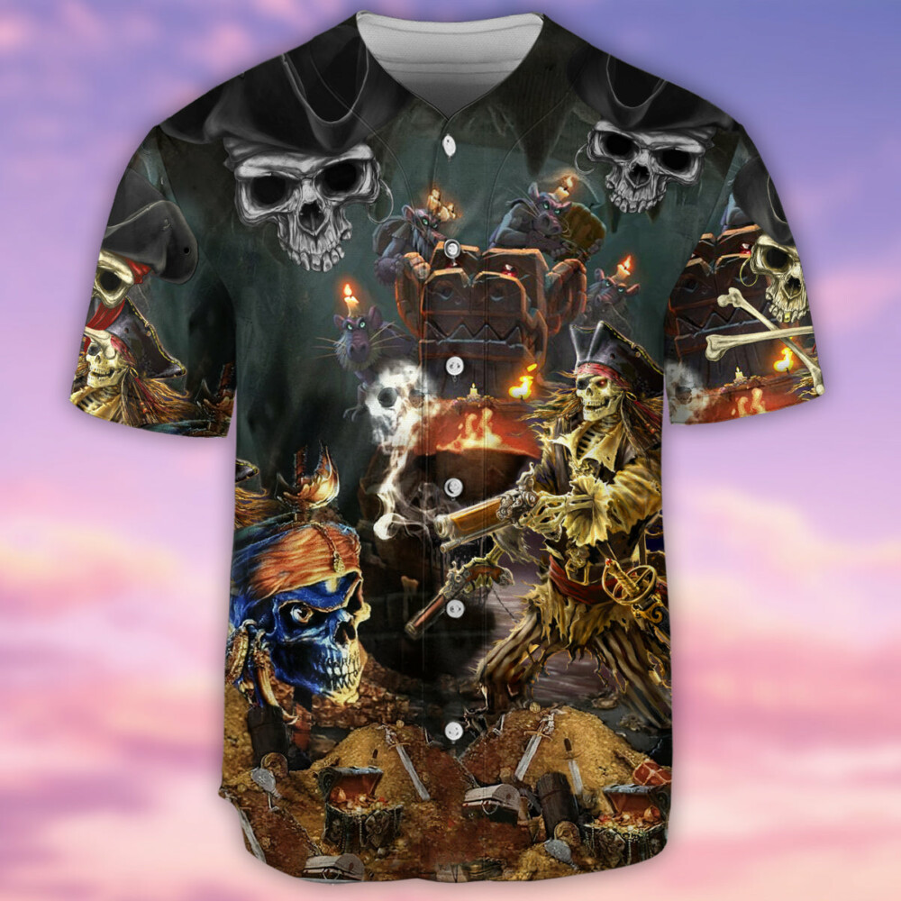 Skull Pirate Love Life - Baseball Jersey - Owl Ohh - Owl Ohh