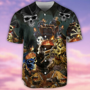 Skull Pirate Love Life - Baseball Jersey - Owl Ohh - Owl Ohh
