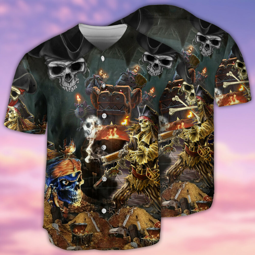 Skull Pirate Love Life - Baseball Jersey - Owl Ohh - Owl Ohh