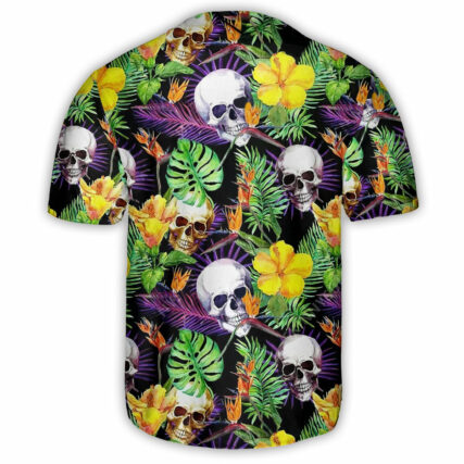 Skull Tropical Love Life - Baseball Jersey - Owl Ohh - Owl Ohh