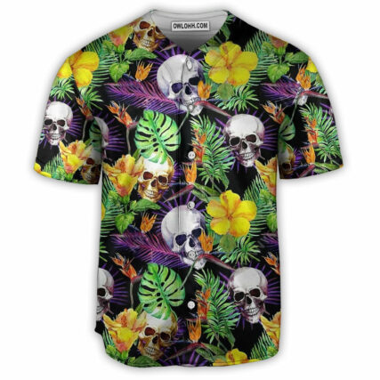 Skull Tropical Love Life - Baseball Jersey - Owl Ohh - Owl Ohh