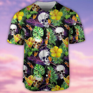 Skull Tropical Love Life - Baseball Jersey - Owl Ohh - Owl Ohh