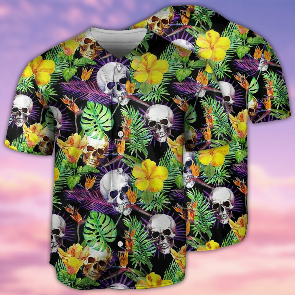 Skull Tropical Love Life - Baseball Jersey - Owl Ohh - Owl Ohh