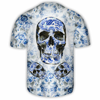 Skull Love Life Floral - Baseball Jersey - Owl Ohh - Owl Ohh