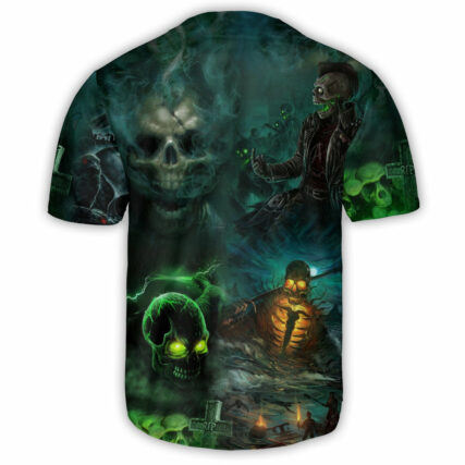 Skull No Flesh No Brain But Still In Pain - Baseball Jersey - Owl Ohh - Owl Ohh