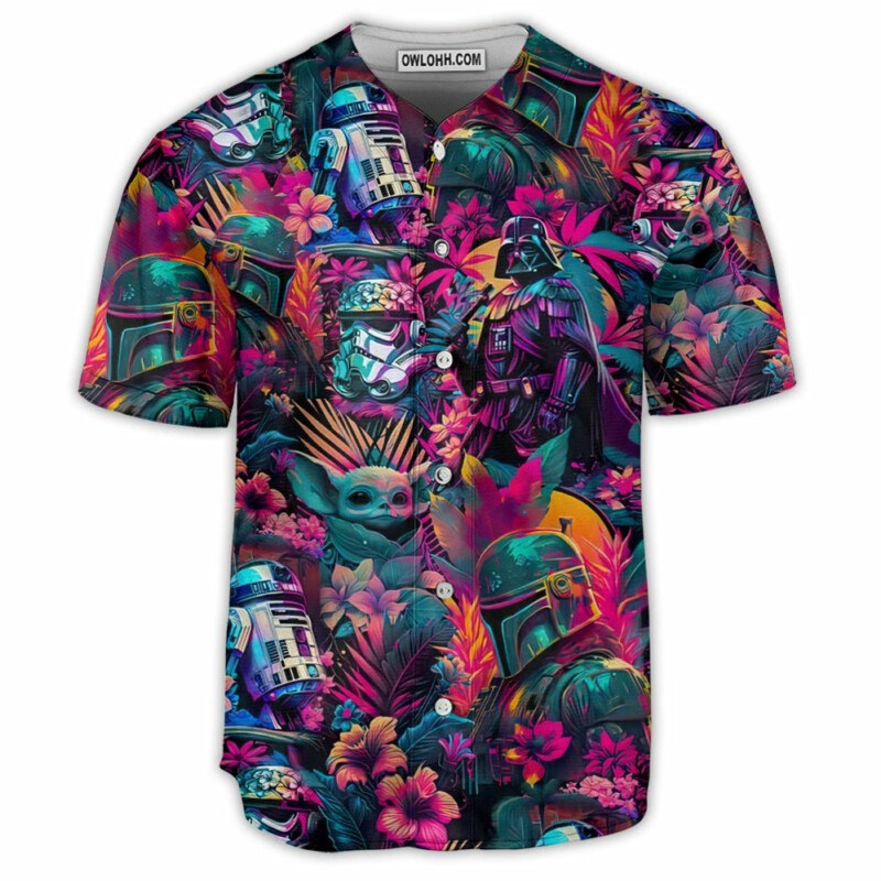 Special Synthwave Color Leaf - Baseball Jersey - Owl Ohh-Owl Ohh