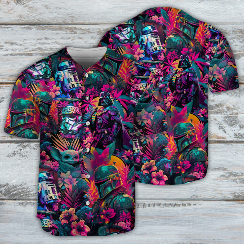 Special Synthwave Color Leaf - Baseball Jersey - Owl Ohh-Owl Ohh
