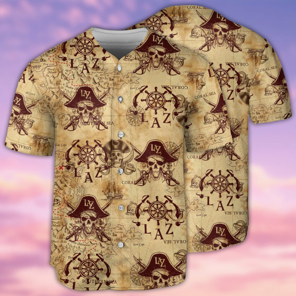 Skull Pirates Fear Style Lover - Baseball Jersey - Owl Ohh - Owl Ohh