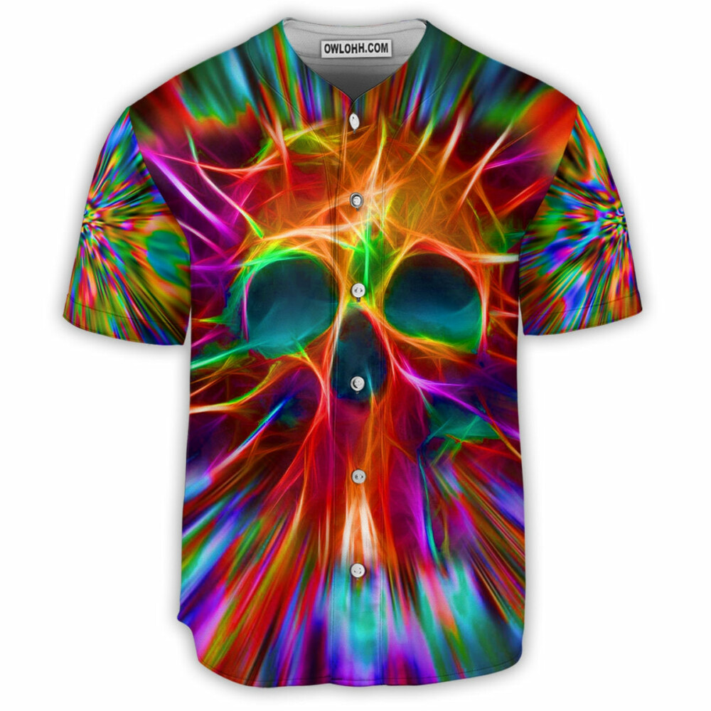 Skull Rainbow Color Love Style - Baseball Jersey - Owl Ohh - Owl Ohh