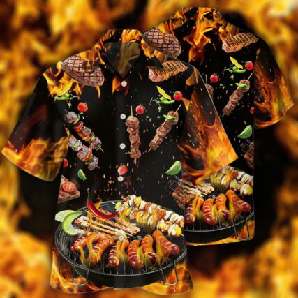 BBQ Hot Fire - Hawaiian Shirt - Owl Ohh - Owl Ohh