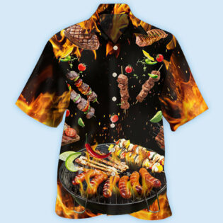 BBQ Hot Fire - Hawaiian Shirt - Owl Ohh - Owl Ohh