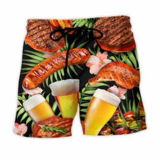 BBQ Beer Delicious Style - Beach Short - Owl Ohh - Owl Ohh
