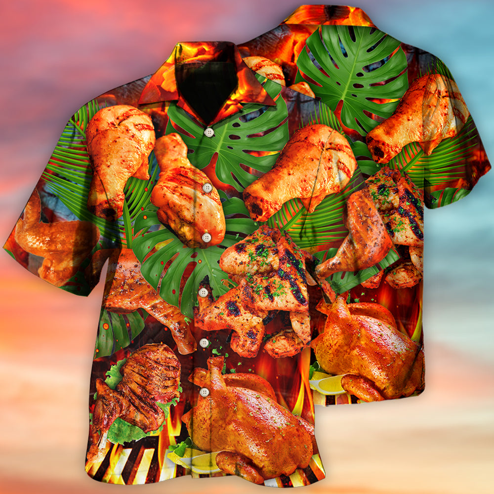 BBQ Food Lover Chicken Style - Hawaiian Shirt - Owl Ohh - Owl Ohh