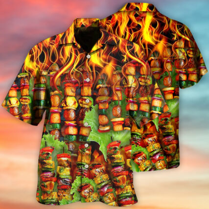 BBQ Fire So So Hot Fire - Hawaiian Shirt - Owl Ohh - Owl Ohh