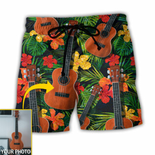 Guitar Various Style Tropical Custom Photo - Beach Short - Owl Ohh - Owl Ohh