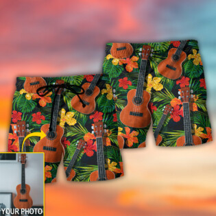 Guitar Various Style Tropical Custom Photo - Beach Short - Owl Ohh - Owl Ohh