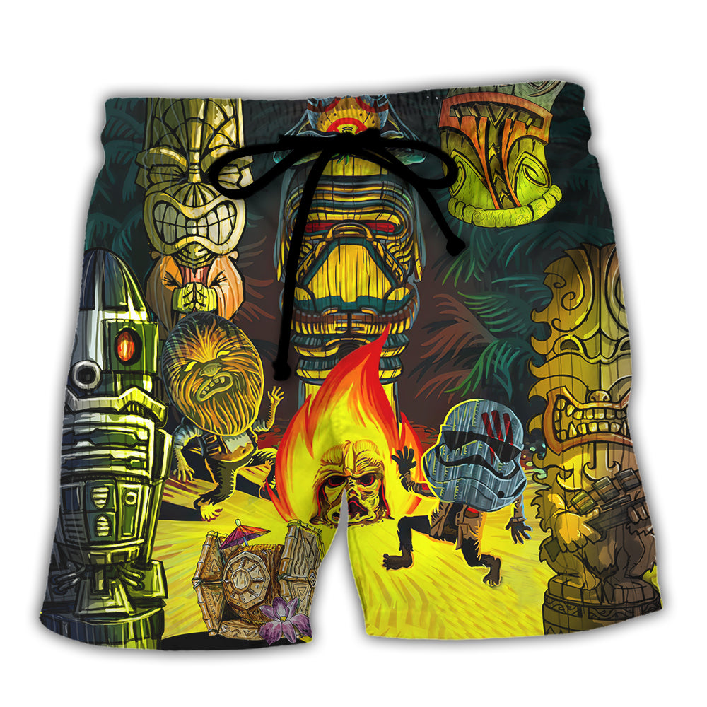 Tiki Star Wars May The Force Be With You - Beach Short - Owl Ohh-Owl Ohh