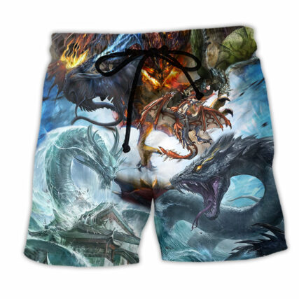 Dragon Battle Of Gods - Beach Short - Owl Ohh - Owl Ohh