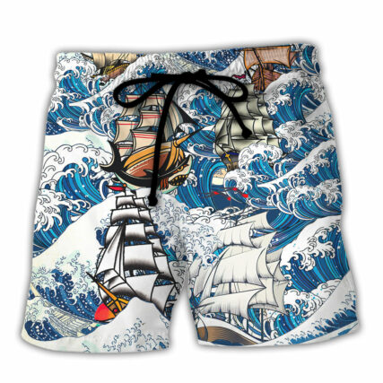 Sailing A Sailing Vessel Is Alive In A Way That No Ship With Mechanical Power Ever Be - Beach Short