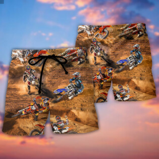 Motocross Mix Style So Cool - Beach Short - Owl Ohh - Owl Ohh