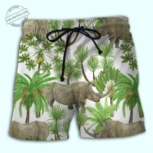 Rhino tropical leaf - Hawaiian shirt - HAWS04LIN140322