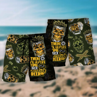 Beer There Is Always Time For Another Beer - Beach Short - Owl Ohh
