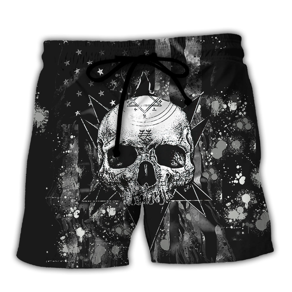 Skull I Am Who I Am Your Approval Isn't Needed - Beach Short