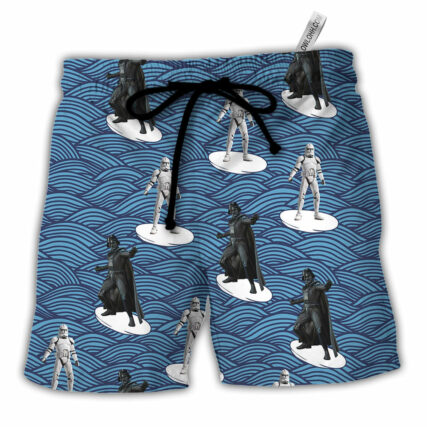 Starwars Storm Trooper Darth Vader Surfing - Beach Short - Owl Ohh-Owl Ohh