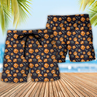 DnD Mystic Dice Pattern - Beach Short - Owl Ohh-Owl Ohh