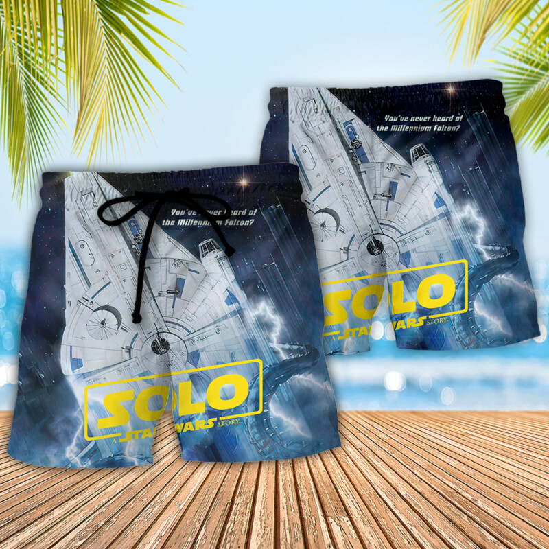 Solo SW You’ve Never Heard Of The Millennium Falcon - Beach Short - Owl Ohh-Owl Ohh