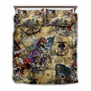 Skull Amazing Pirate Hunting - Bedding Cover - Owl Ohh - Owl Ohh