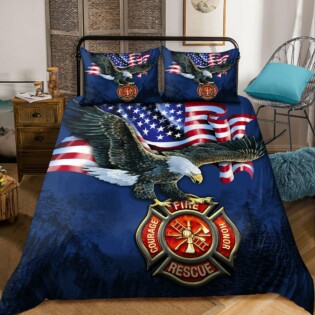 Firefighter Love Eagle America - Bedding Cover - Owl Ohh - Owl Ohh
