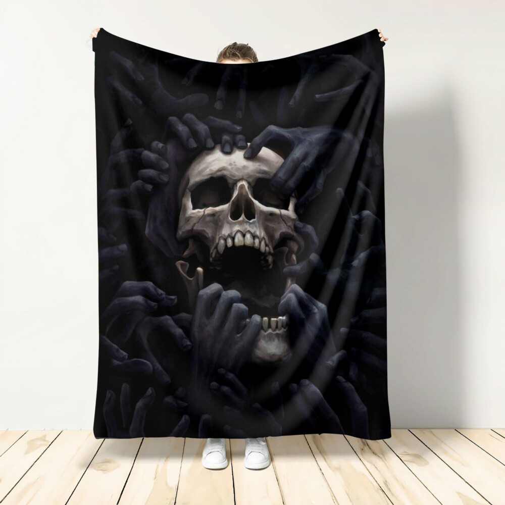 Skull Love Darkness Amazing - Flannel Blanket - Owl Ohh - Owl Ohh