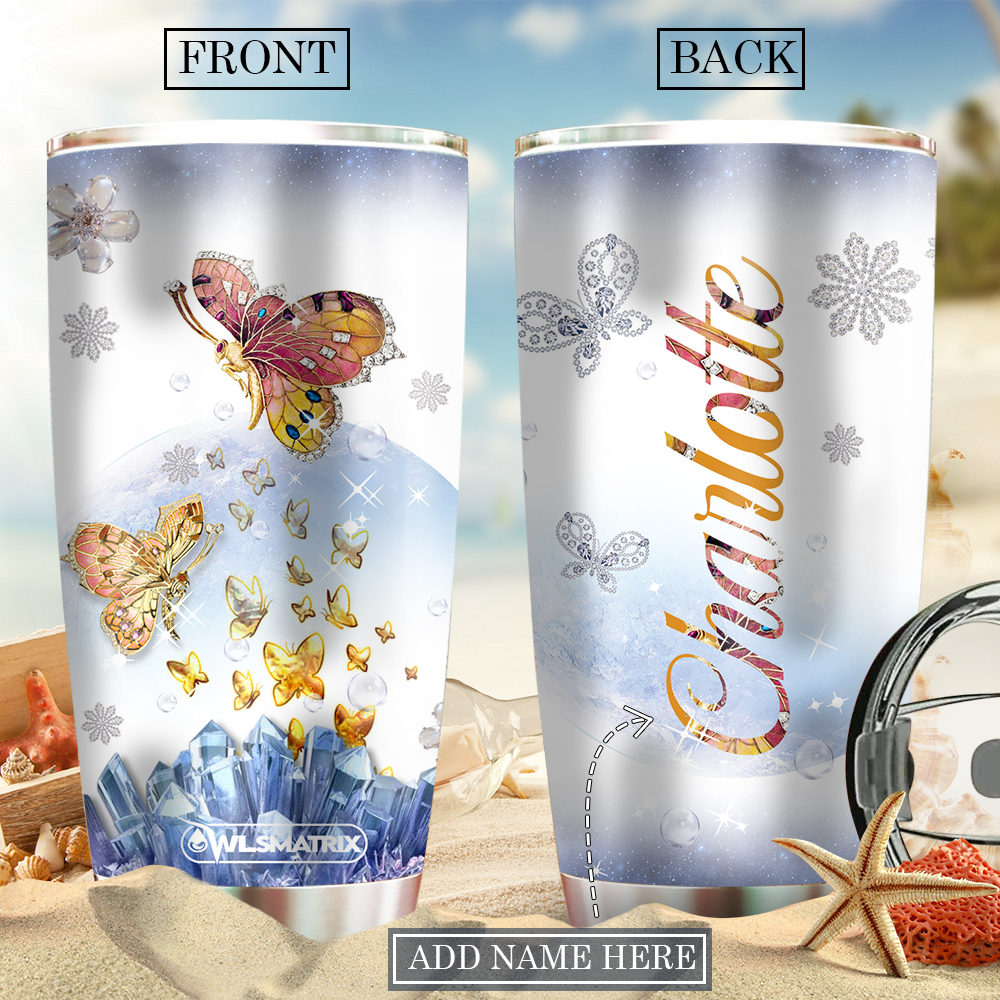 Butterfly Beautiful In Sky Personalized - Tumbler - Owl Ohh - Owl Ohh