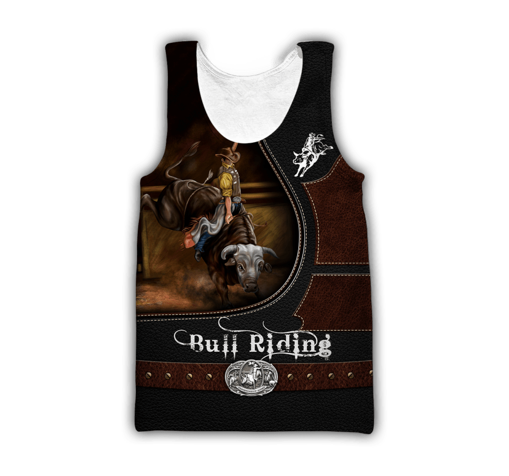Personalized Name Bull Riding Hoodie Printed Unisex Shirts Brown Ver2