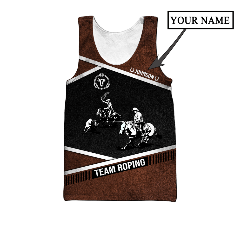 Personalized Name Bull Riding Hoodie Printed Unisex Shirts Black Team Roping
