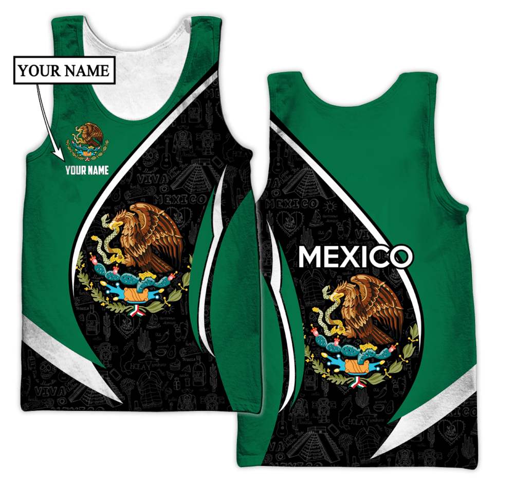 Persionalized Mexico 3D All Over Printed Unisex Hoodie