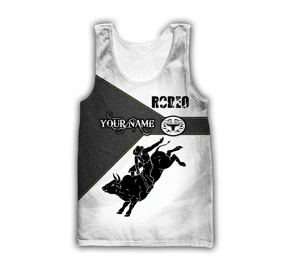 Personalized Name Bull Riding Hoodie Printed Unisex Shirts Black Rodeo