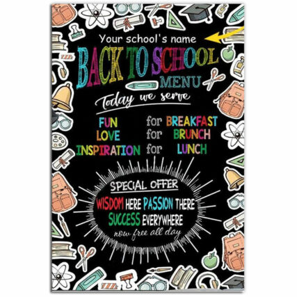 Teacher Back To School Menu Personalized - Vertical Poster - Owl Ohh - Owl Ohh