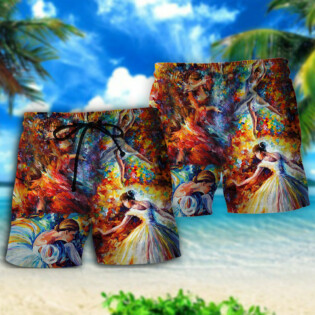 Ballet Stunning Color Art - Beach Short - Owl Ohh - Owl Ohh