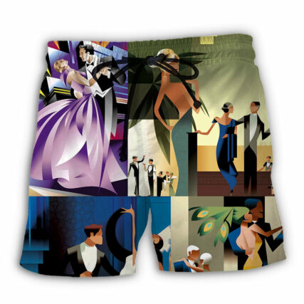 Dance Ballroom Dance Art Style - Beach Short - Owl Ohh - Owl Ohh
