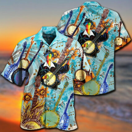 Banjo Music Cheerful Melodies From Banjo - Hawaiian Shirt - Owl Ohh - Owl Ohh