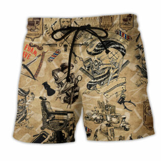 Barber Shop Vintage Cool - Beach Short - Owl Ohh - Owl Ohh