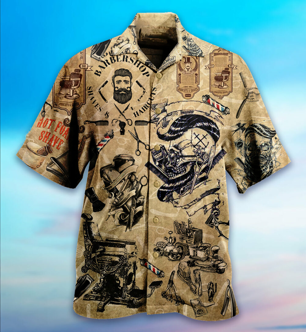 Barber Shop Vintage Style - Hawaiian Shirt - Owl Ohh - Owl Ohh